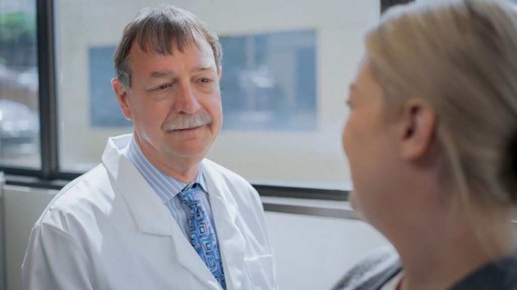 Steve with patient